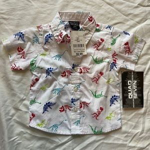 Little boy, 12 month dinosaur collared shirt – NWT